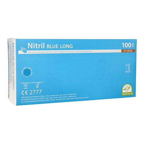 27000 "Medi-Inn®" Handschuhe Nitril puderfrei "Long" blau Größe XL