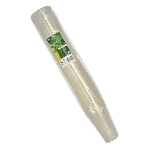 20160 Kaltgetränkebecher, PLA "pure" 0,4 l Ø 9,5 cm · 13,2 cm glasklar mit Schaumrand