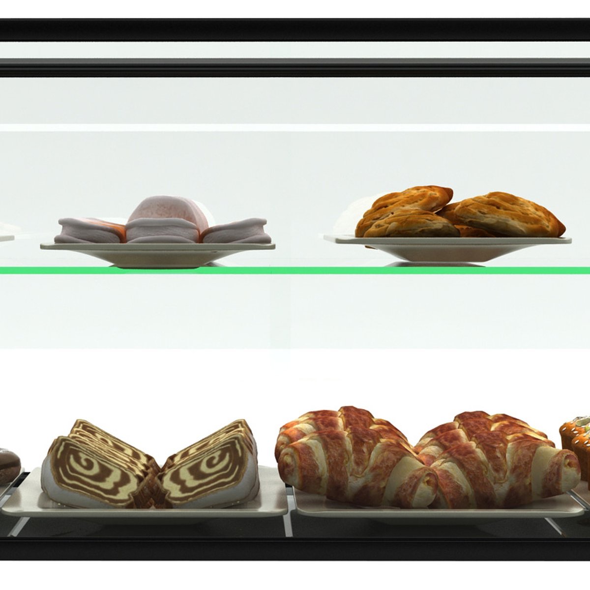 Show-Vitrine Neutral EP36D Display für Lebensmittelpräsentation