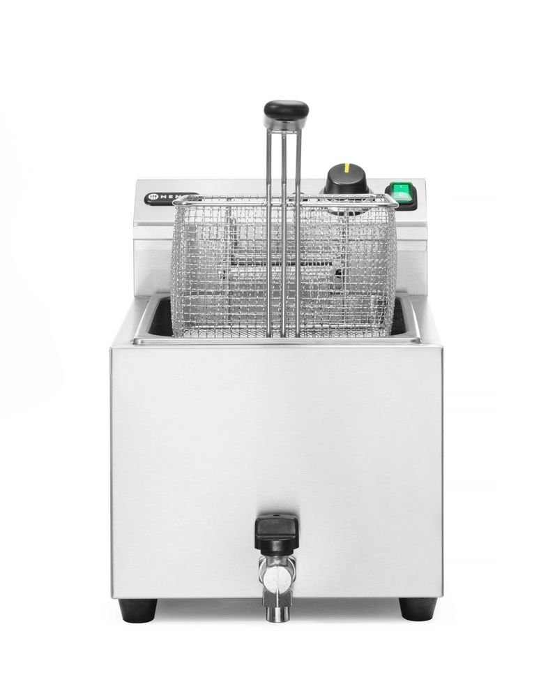 Fritteuse XL Profi Line mit Ablasshahn, 10 Liter, HENDI, Profi Line, 10L, 400V/6600W, 300x680x(H)420mm