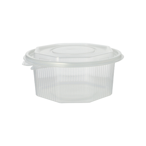 300 Verpackungsbecher mit Klappdeckeln, PP 8-eckig 750 ml 6,1 cm x 13 cm x 13 cm transparent 4800 Verpackungsbecher mit Klappdeckeln, PP 8-eckig 750 ml 6,1 cm x 13 cm x 13 cm transparent