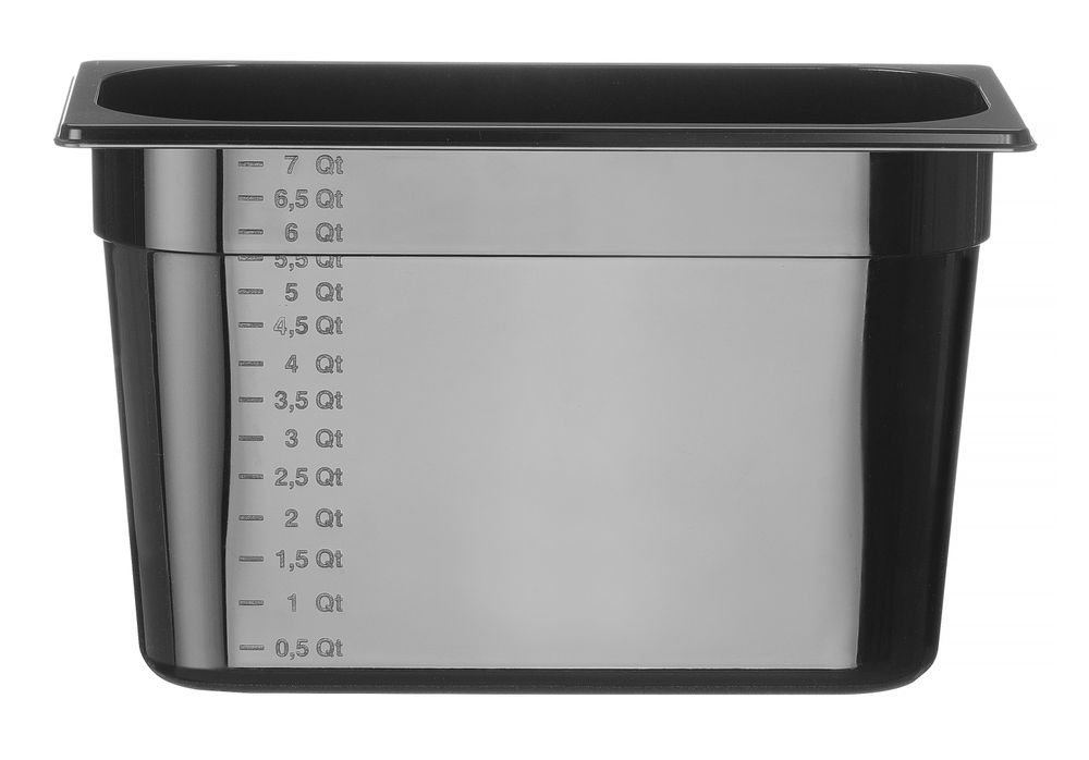 Gastronorm-Behälter 1/3, HENDI, Profi Line, GN 1/3, 2,5L, Schwarz, 325x176x(H)65mm