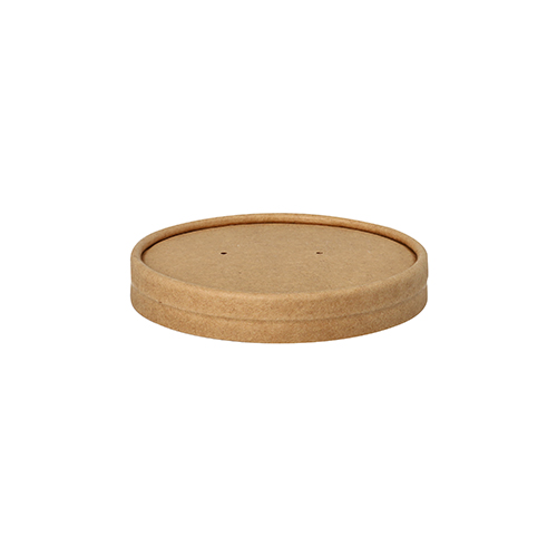 4500 Deckel für Suppenbecher, Pappe rund Ø 9,8 cm · 1,6 cm braun