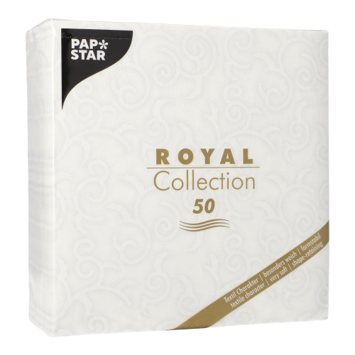 50 Servietten "ROYAL Collection" 1/4-Falz 40 cm x 40 cm weiss "Casali" 12500 Servietten "ROYAL Collection" 1/4-Falz 40 cm x 40 cm weiss "Casali"