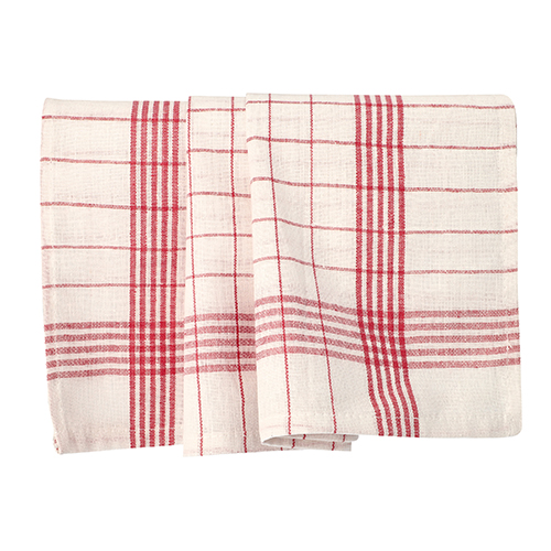 10 Geschirrtücher 70 cm x 50 cm weiss/rot "Halbleinen" 3200 Geschirrtücher 70 cm x 50 cm weiss/rot "Halbleinen"