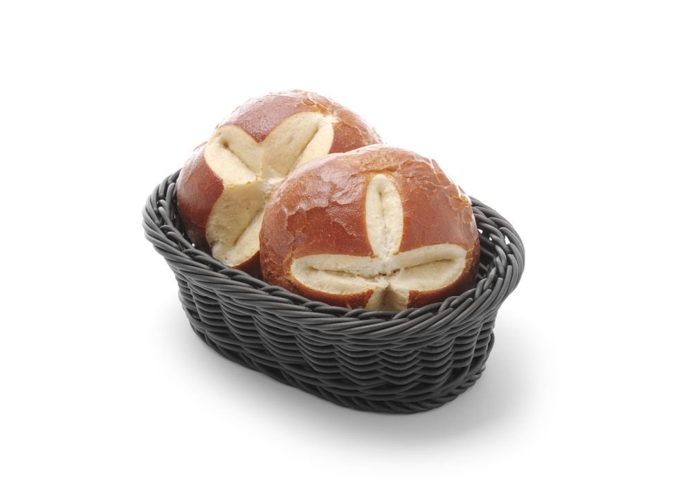 Brotkorb, oval, Hellgrau, 250x190x(H)65mm Brotkorb, oval, Schwarz, 250x190x(H)65mm