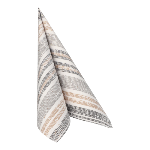 250 Servietten "ROYAL Collection" 1/4-Falz 40 cm x 40 cm grau "Stripes" 12500 Servietten "ROYAL Collection" 1/4-Falz 40 cm x 40 cm grau "Stripes"