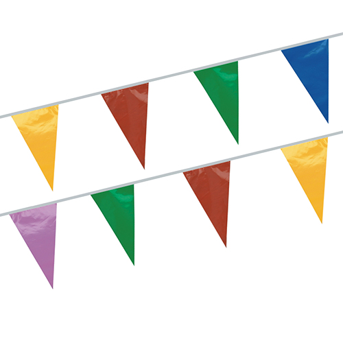 5 Wimpelkette, Folie 20 m farbig wetterfest 360 Wimpelkette, Folie 20 m farbig wetterfest