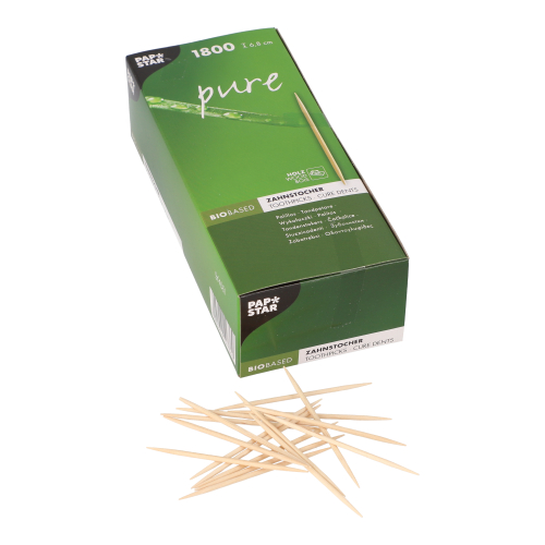 2160000 Zahnstocher, Holz "pure" rund 6,8 cm