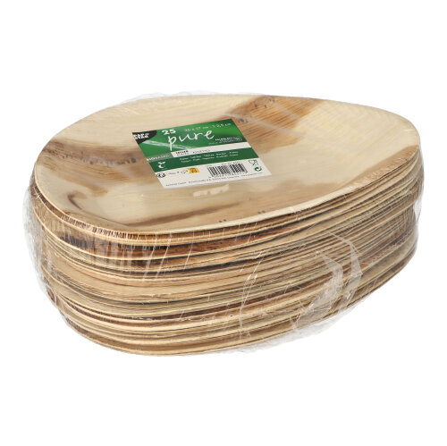 25 Teller, Palmblatt "pure" oval 26 cm x 17 cm x 2,5 cm 3000 Teller, Palmblatt "pure" oval 26 cm x 17 cm x 2,5 cm