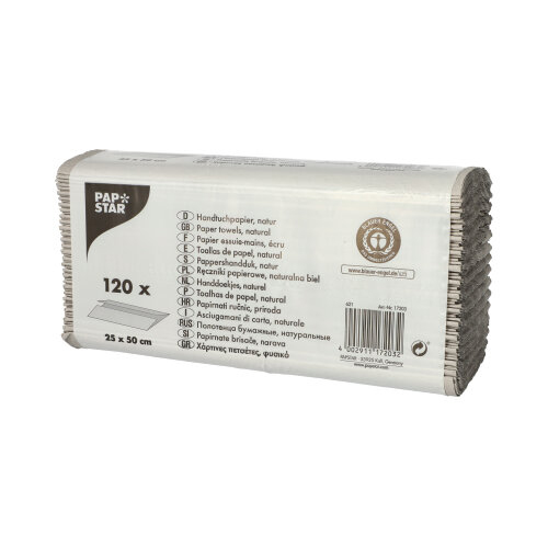 67200 Blatt Handtuchpapier C-Falz 50 cm x 25 cm natur 1-lagig