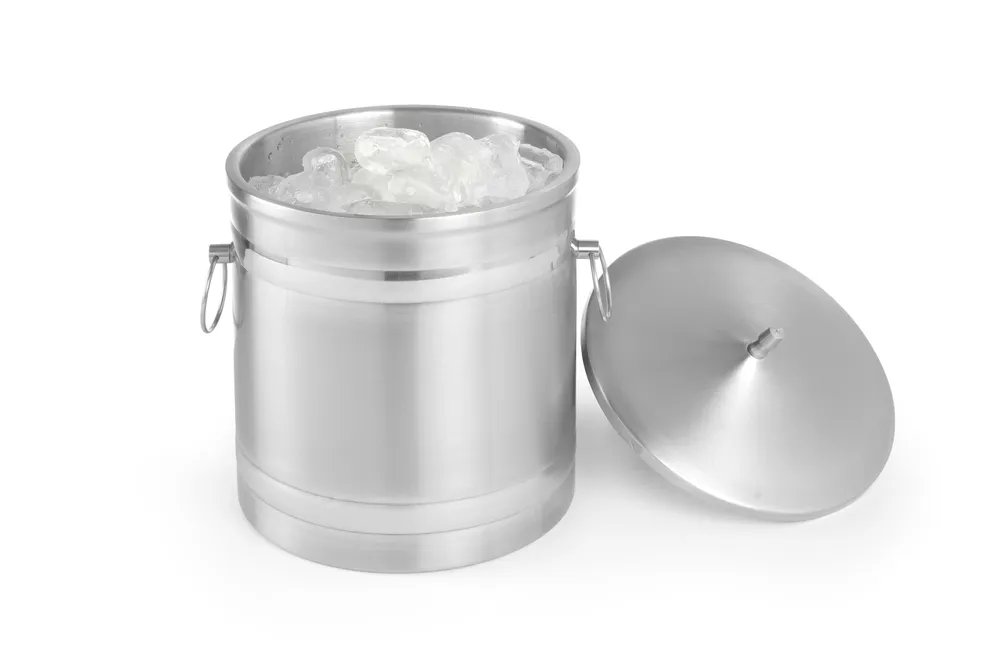 Eiskübel doppelwandig, BarUp, 5L, Silber, ⌀200x(H)230mm