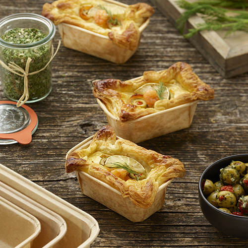 25600 Backformen "pure" eckig 167 ml 4 cm x 6,5 cm x 11 cm braun