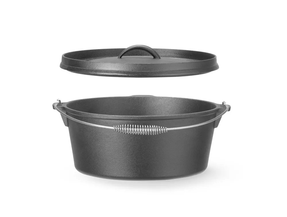 Gusseisentopf, 7,2L, Schwarz, ⌀310x(H)130mm, Rund