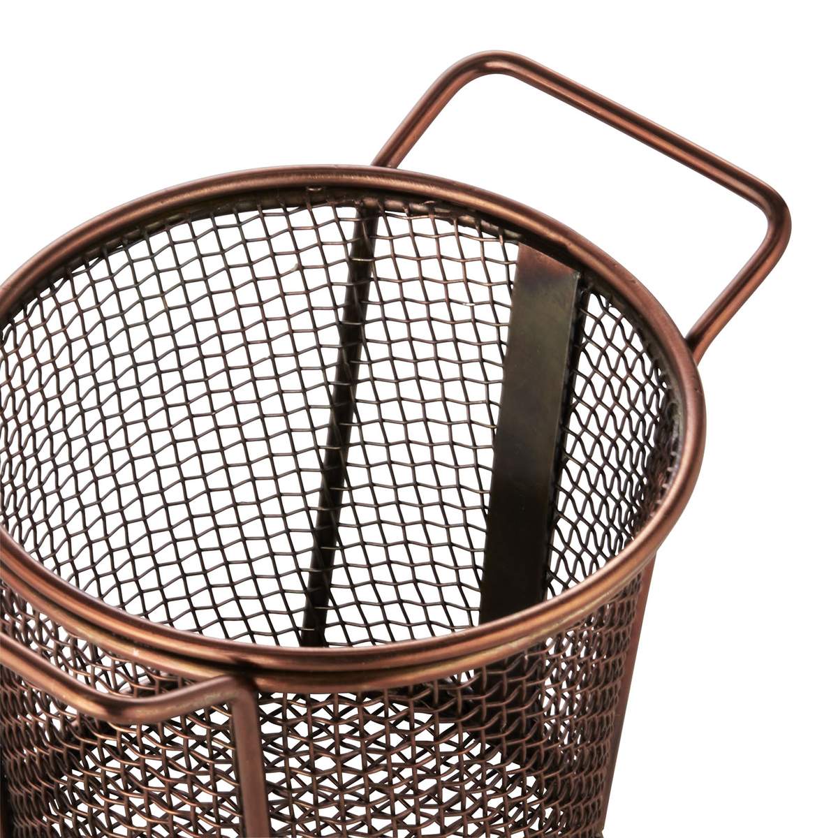 Servier- und Frittierkorb, Ø 9,5 cm, Höhe 8,5 cm, kupferfarben, Chromnickelstahl Servier- und Frittierkorb, Ø 9,5 cm, Höhe 8,5 cm, kupferfarben, Chromnickelstahl