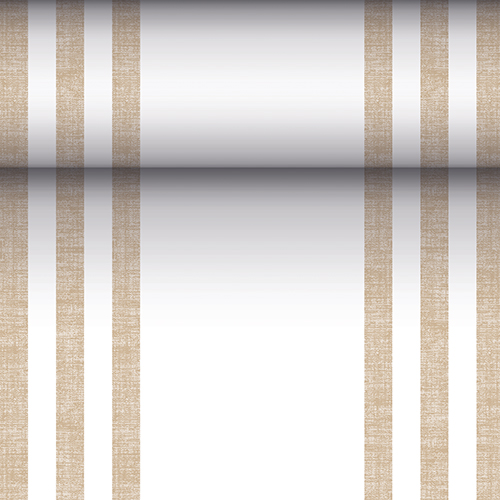 112 Tischläufer, stoffähnlich, PV-Tissue Mix "ROYAL Collection" 24 m x 40 cm sand "Lines"
