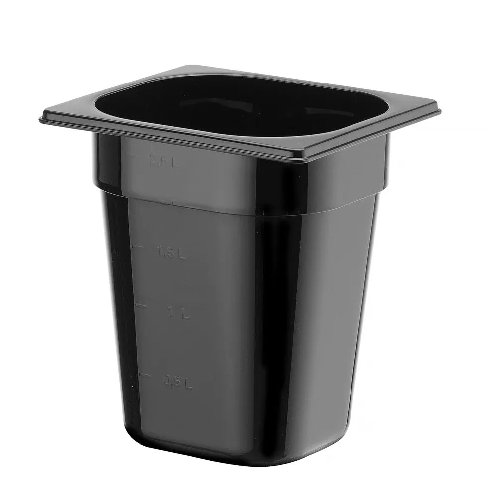 Gastronorm-Behälter 1/6, Profi Line, GN 1/6, 3,4L, Schwarz, 176x162x(H)200mm