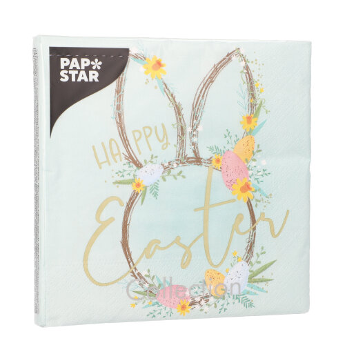 21600 Servietten, 3-lagig 1/4-Falz 33 cm x 33 cm ! "Easter Accents"