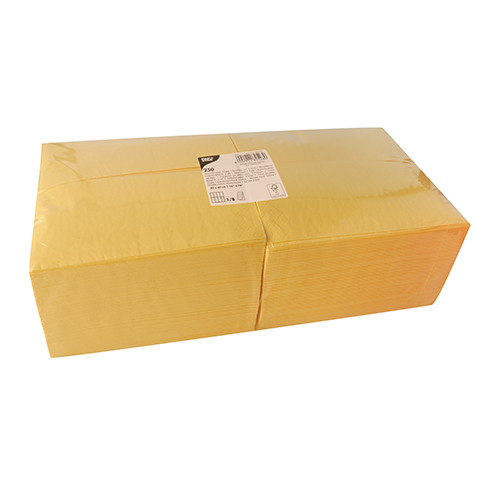 16000 Servietten, 3-lagig 1/8-Falz 40 cm x 40 cm gelb