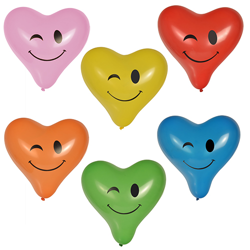 20160 Luftballons Ø 28 cm farbig sortiert "Heart - Blinky" large