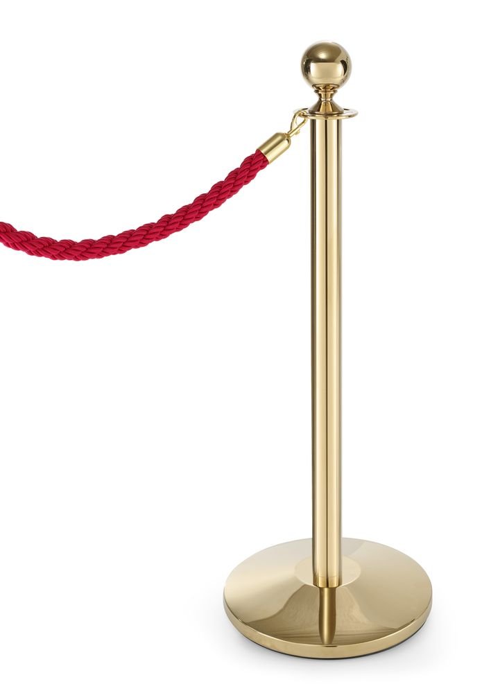 Absperrseile, HENDI, rot mit polierten Haken, Rot, (L)1500mm