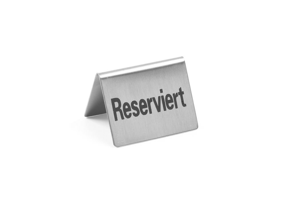 Tischschild Reserviert - 4 Stk., HENDI, Reserviert, 50x35x(H)40mm