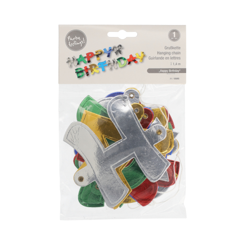 3840 Grußkette 1,4 m "Happy Birthday"