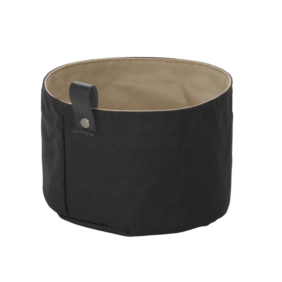 Brottasche FLIP COTTON, Ø 17 cm, Höhe 11 cm, schwarz/cream, Canvas Brottasche FLIP COTTON, Ø 17 cm, Höhe 11 cm, schwarz/cream, Canvas