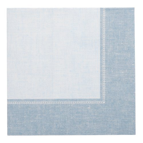 12000 Servietten "ROYAL Collection" 1/4-Falz 40 cm x 40 cm arktikblau "Linum"