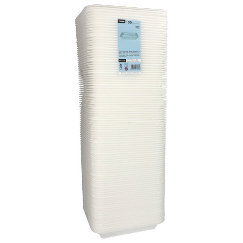 1800 Siegelschalen, XPS 2-geteilt 975 ml 4,2 cm x 21,2 cm x 25 cm weiss laminiert