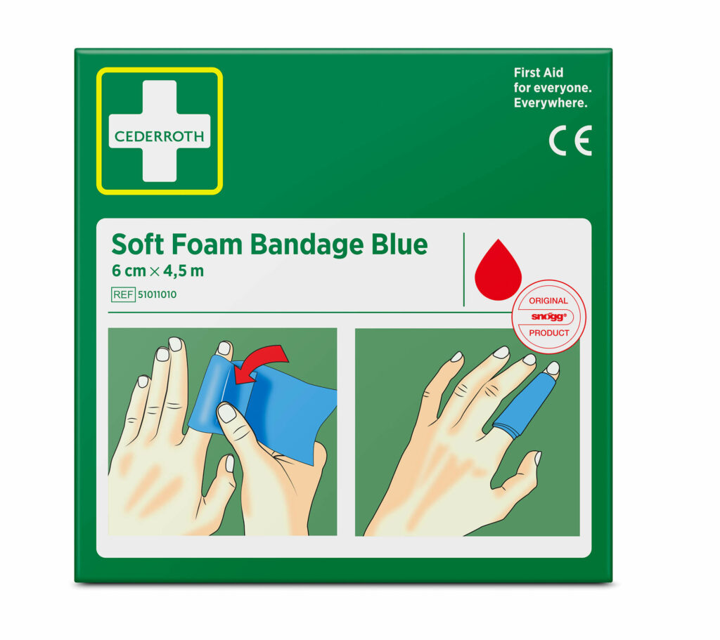 Cederroth Soft Foam Bandage 4,5 m x 6 cm blau Cederroth Soft Foam Bandage 4,5 m x 6 cm blau