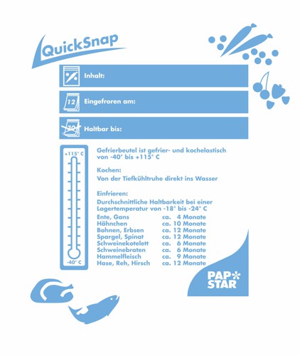 19200 QuickSnap Gefrierbeutel 3 l 28 cm x 27 cm transparent in Faltschachtel