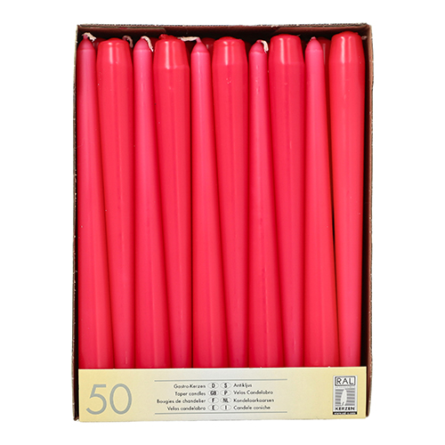 100 Leuchterkerzen Ø 2,2 cm · 25 cm fuchsia 7200 Leuchterkerzen Ø 2,2 cm · 25 cm fuchsia