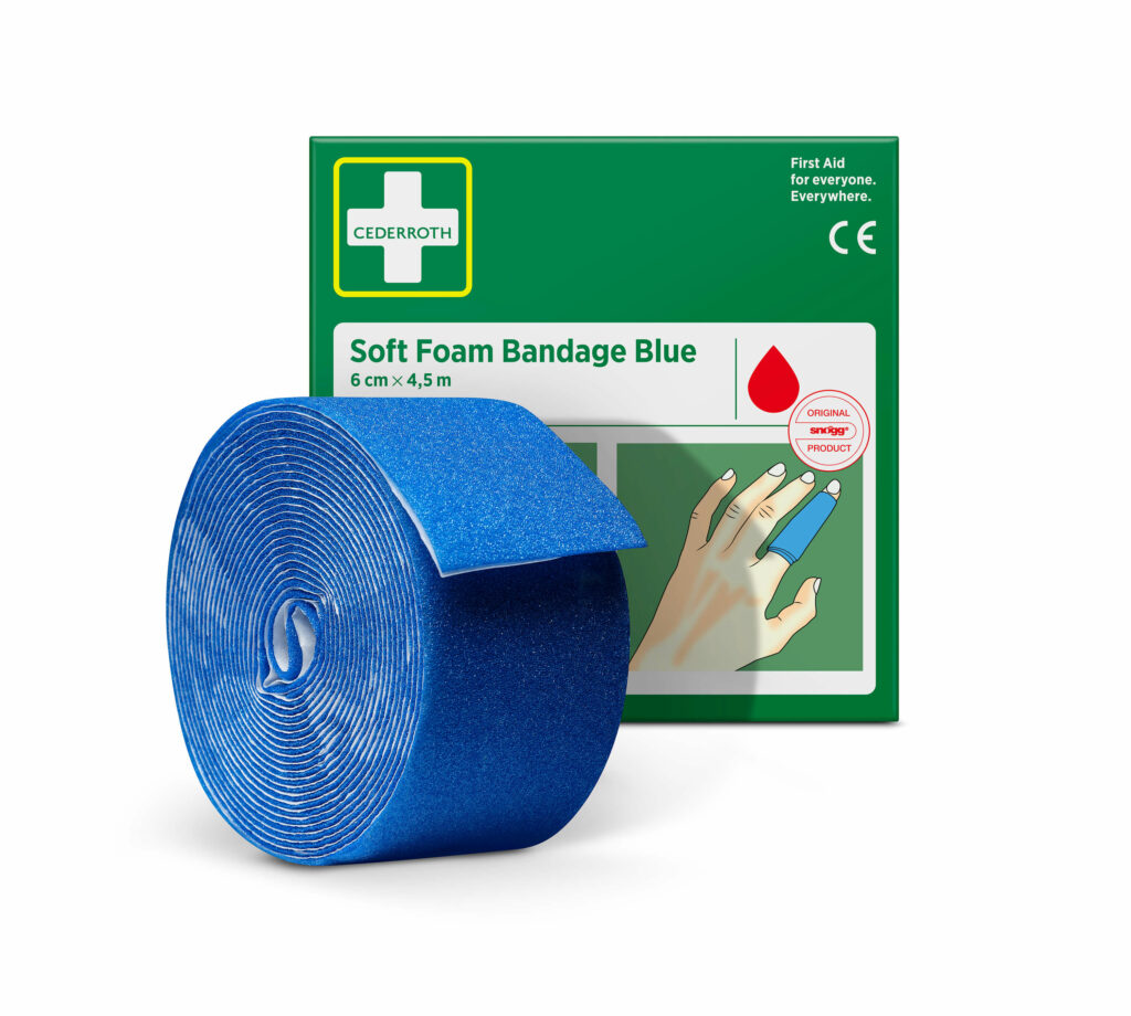 Cederroth Soft Foam Bandage 4,5 m x 6 cm blau Cederroth Soft Foam Bandage 4,5 m x 6 cm blau