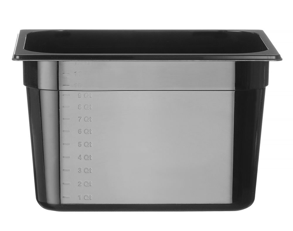 Gastronorm-Behälter 1/2, HENDI, Profi Line, GN 1/2, 4L, Schwarz, 325x265x(H)65mm