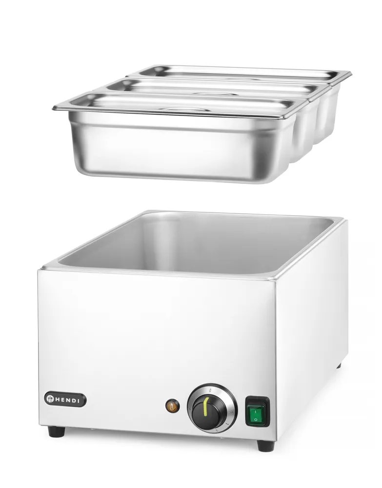 Set: Bain-Marie Ranger + 3x GN 1/3 Behälter mit Deckel, GN 1/1, 230V/1000W, 590x332x(H)242mm