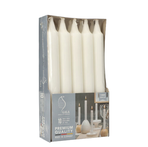 10 Tafelkerzen Ø 2,1 cm · 19,3 cm weiss 6400 Tafelkerzen Ø 2,1 cm · 19,3 cm weiss