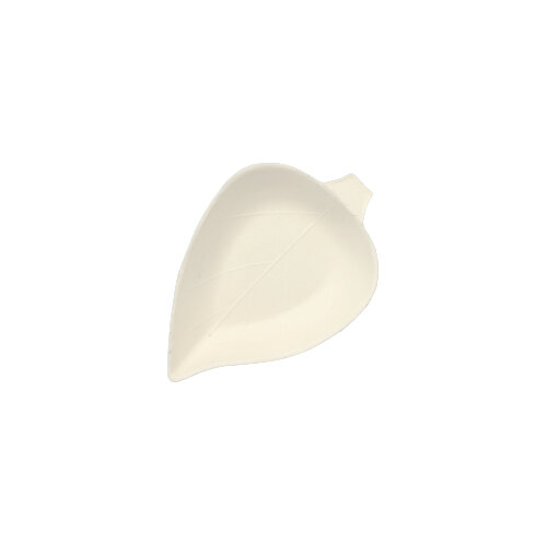 42000 Fingerfood - Teller, Zuckerrohr "pure" 8 cm x 6 cm weiss "Leaf"