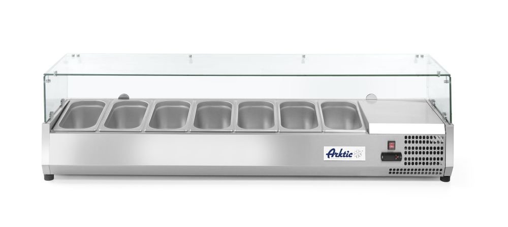 Aufsatz-Kühlvitrine Gastronorm 1/3, Arktic, 9x GN 1/3, 230V/180W, 2005x420x(H)456mm