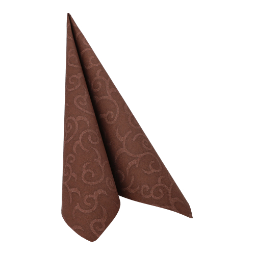 12500 Servietten "ROYAL Collection" 1/4-Falz 40 cm x 40 cm braun "Casali"