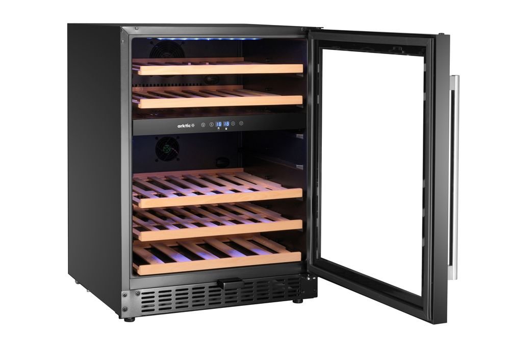 Weinkühler, 2 Zonen, 46 Flaschen, Arktic, Schwarz, 570x595x(H)820mm