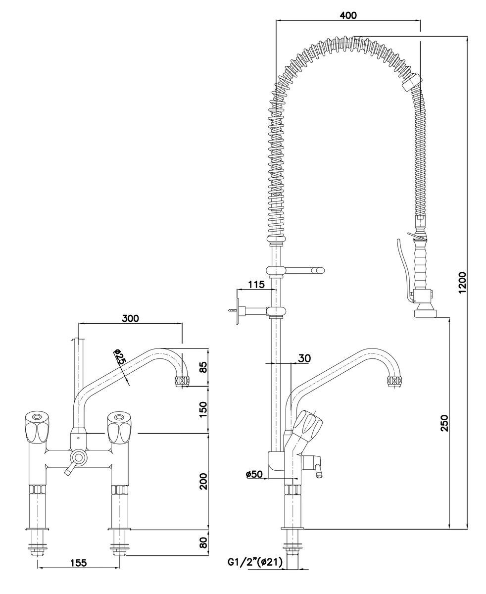 Zweigriffmischer 40L-1802B Zweigriffmischer 40L-1802B