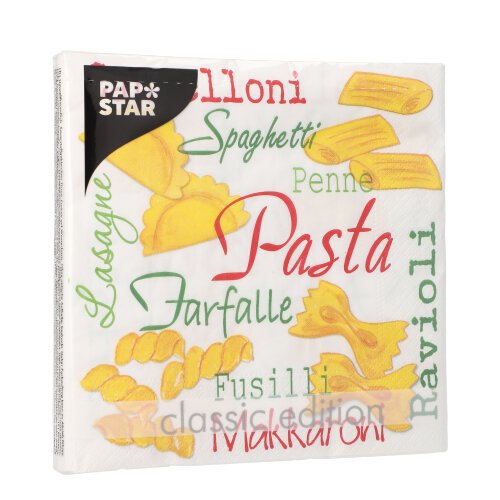 22800 Servietten, 3-lagig 1/4-Falz 33 cm x 33 cm "Pasta"