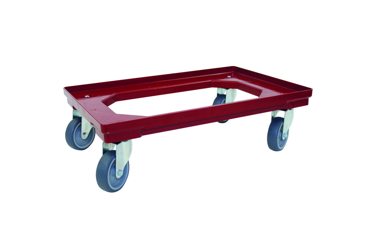 Fahrgestell rot, für Grundmaß 400 x 600 mm Fahrgestell rot, für Grundmaß 400 x 600 mm
