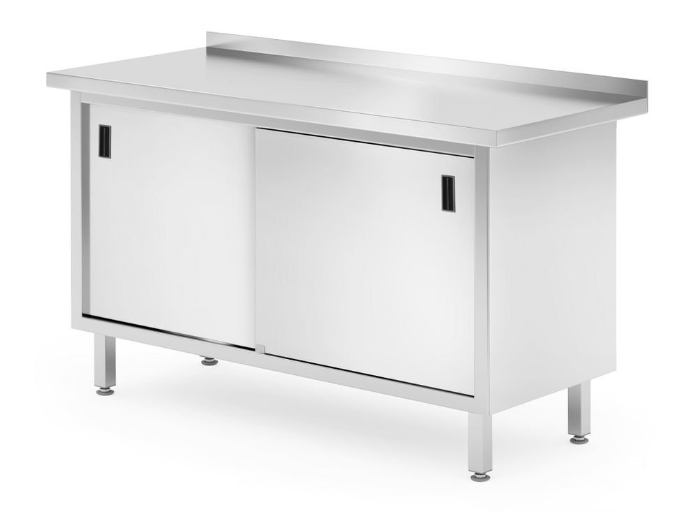 Wandtischschrank mit Schiebetüren – verschweißt, HENDI, Profi Line, 1400x600x(H)850mm