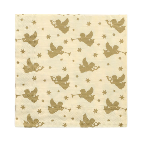 21600 Servietten, 3-lagig 1/4-Falz 33 cm x 33 cm "Angelots"