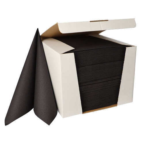 100 Servietten "ROYAL Collection" 1/4-Falz 40 cm x 40 cm tiefschwarz 12000 Servietten "ROYAL Collection" 1/4-Falz 40 cm x 40 cm tiefschwarz
