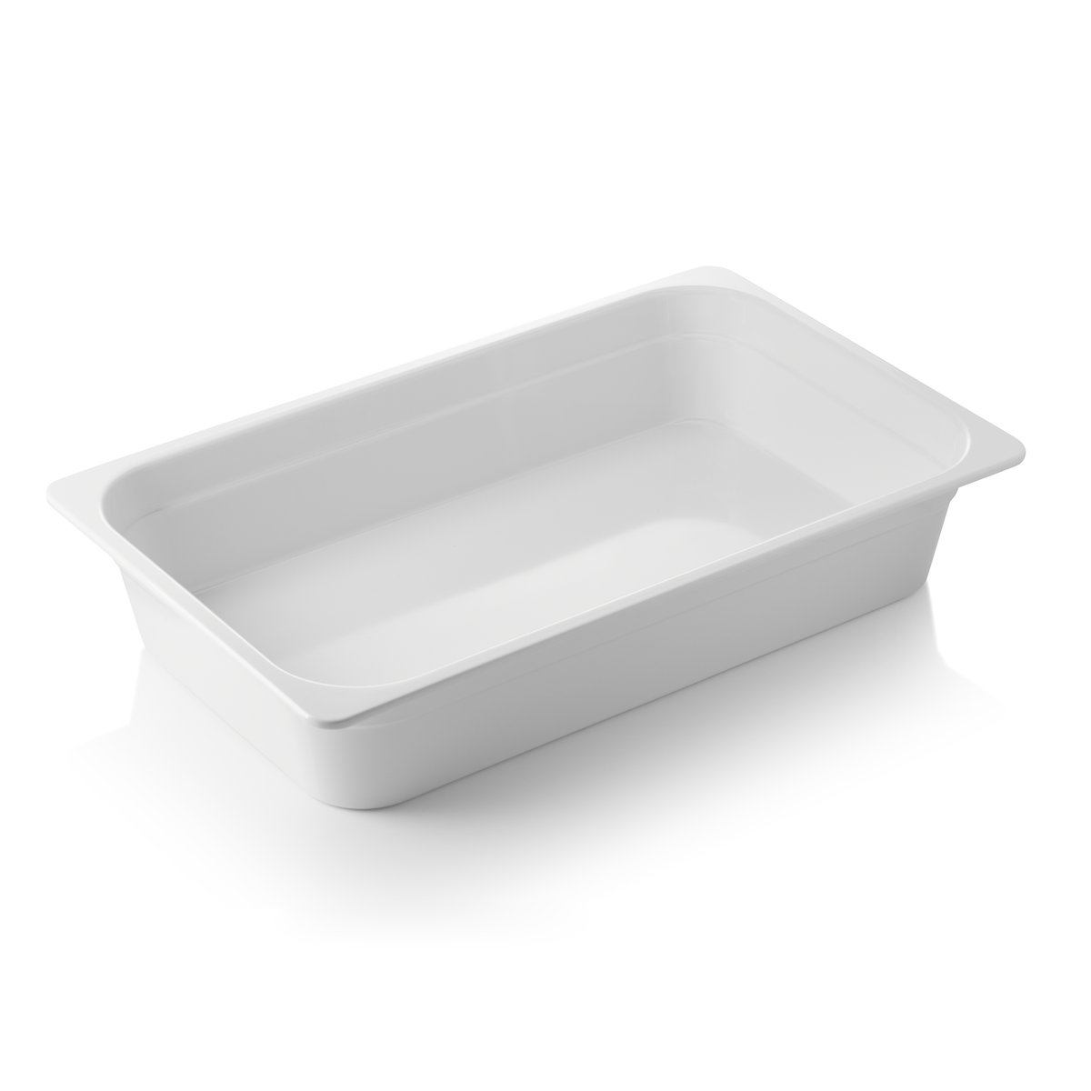 GN Behälter GN 65 WHITE 1/1-065 mm, weiß, Melamin GN Behälter GN 65 WHITE 1/1-100 mm, weiß, Melamin