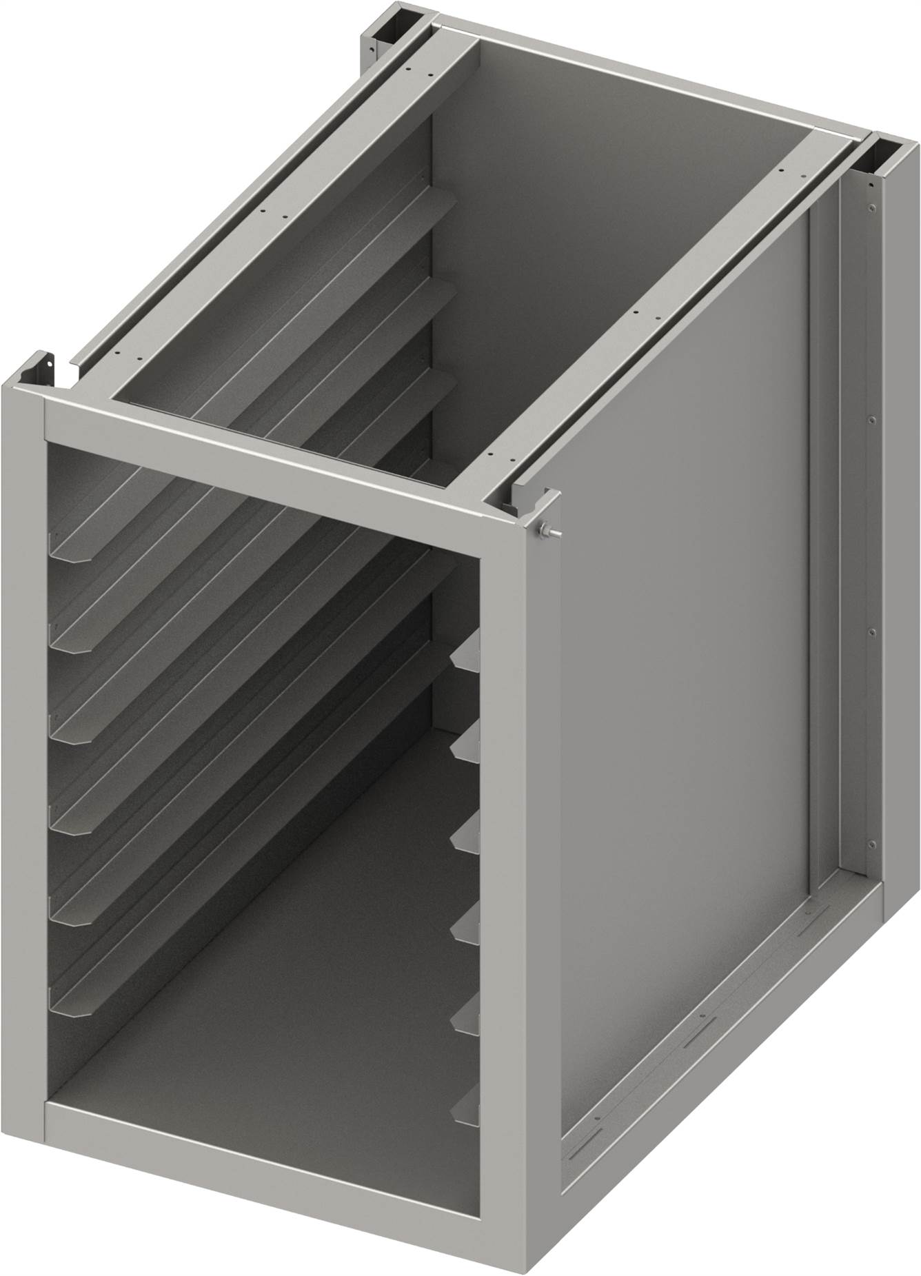 Unterschrank Boxversion 2.0 mit GN-Register, Sockelbau 450x540x660 mm Unterschrank Boxversion 2.0, für Beine/Sockelrahmen, mit GN-Register 750x640x660 mm