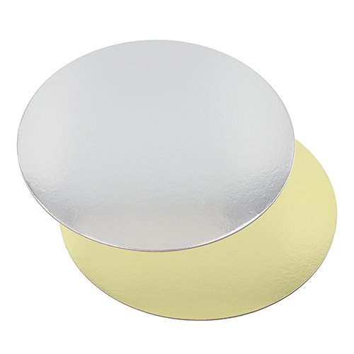 2100 Tortenplatten rund Ø 30 cm · 0,3 cm gold/silber